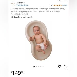 Keekaroo Peanut Changer Vanilla – Easy-to-Clean Changing pad